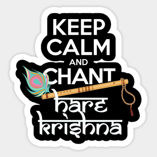 Keep Calm and Chant Hare Krishna Mantra Chanting Hinduism Sticker